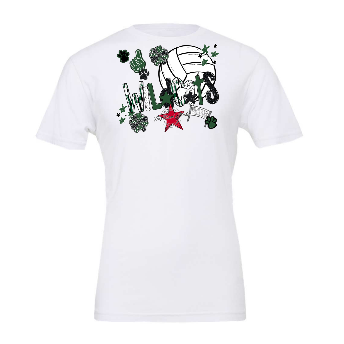 Wildcats Volleyball Scrape-Green