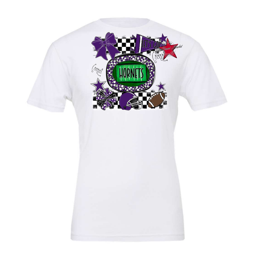 Hornets Checkers Spirit Design-Purple