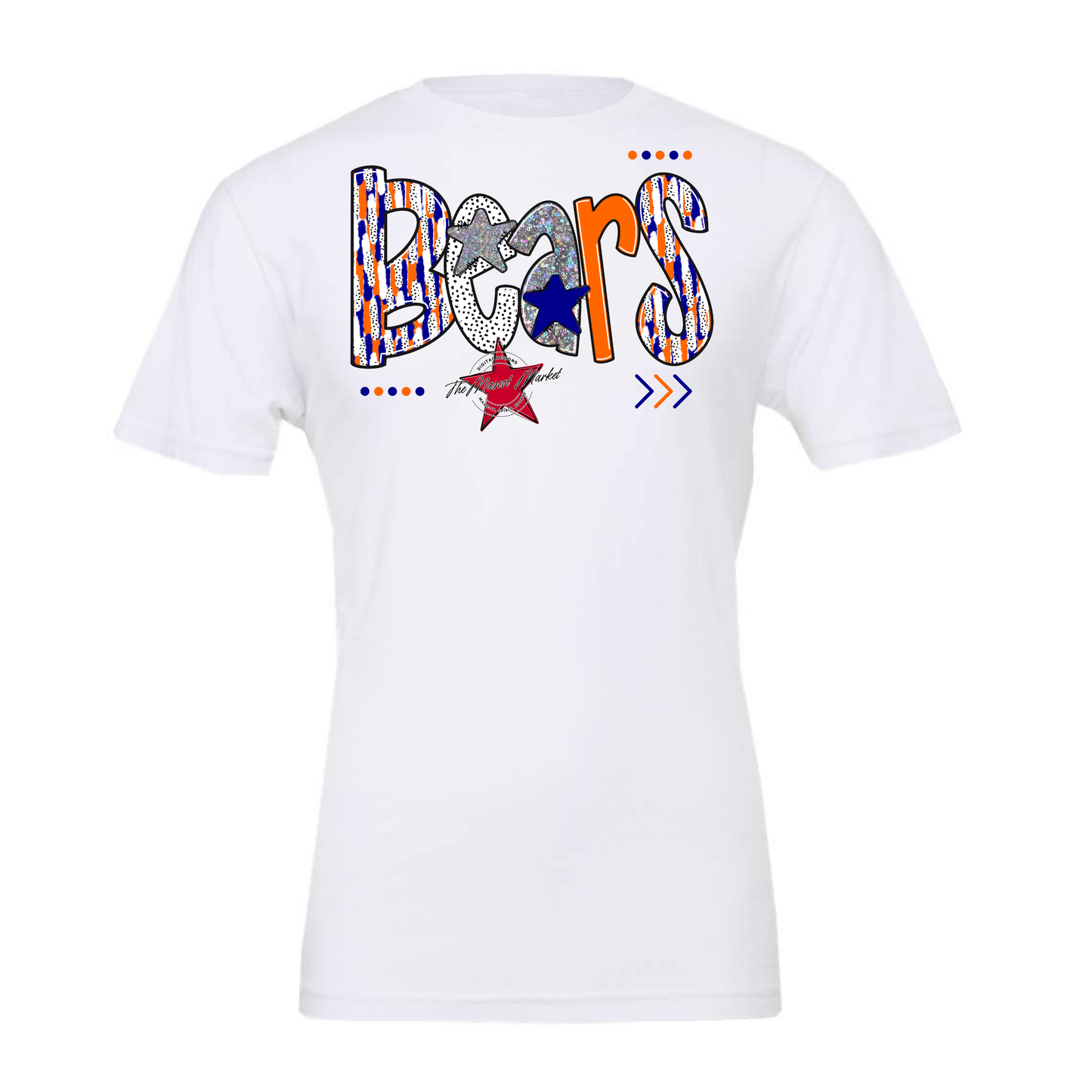 Bears Brushstroke Alpha Design-Blue-Orange