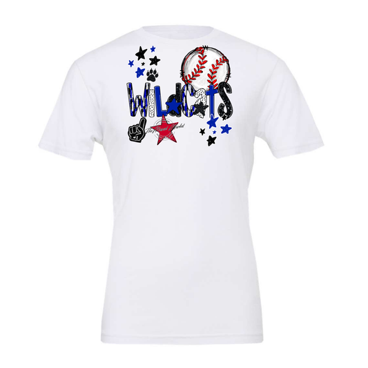 Wildcats Baseball Scrape-Royal Blue