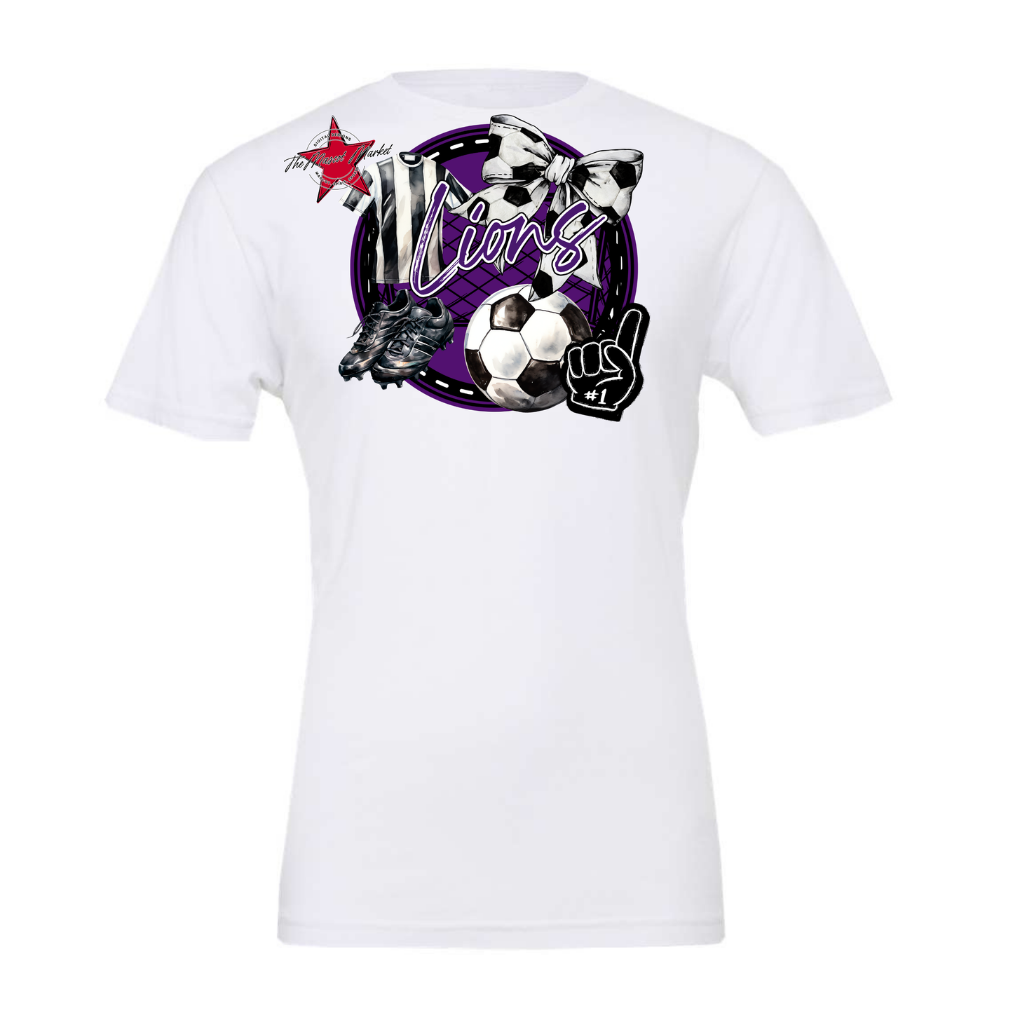 Lions Circle Soccer Design-Purple