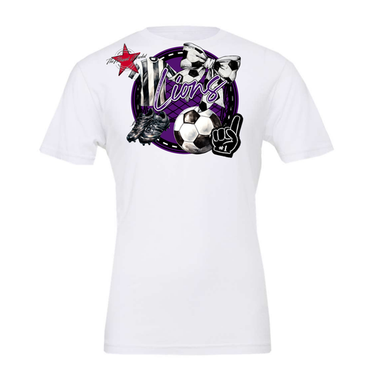 Lions Circle Soccer Design-Purple