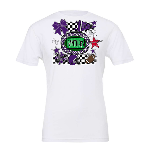 Panthers Checkers Spirit Design-Purple