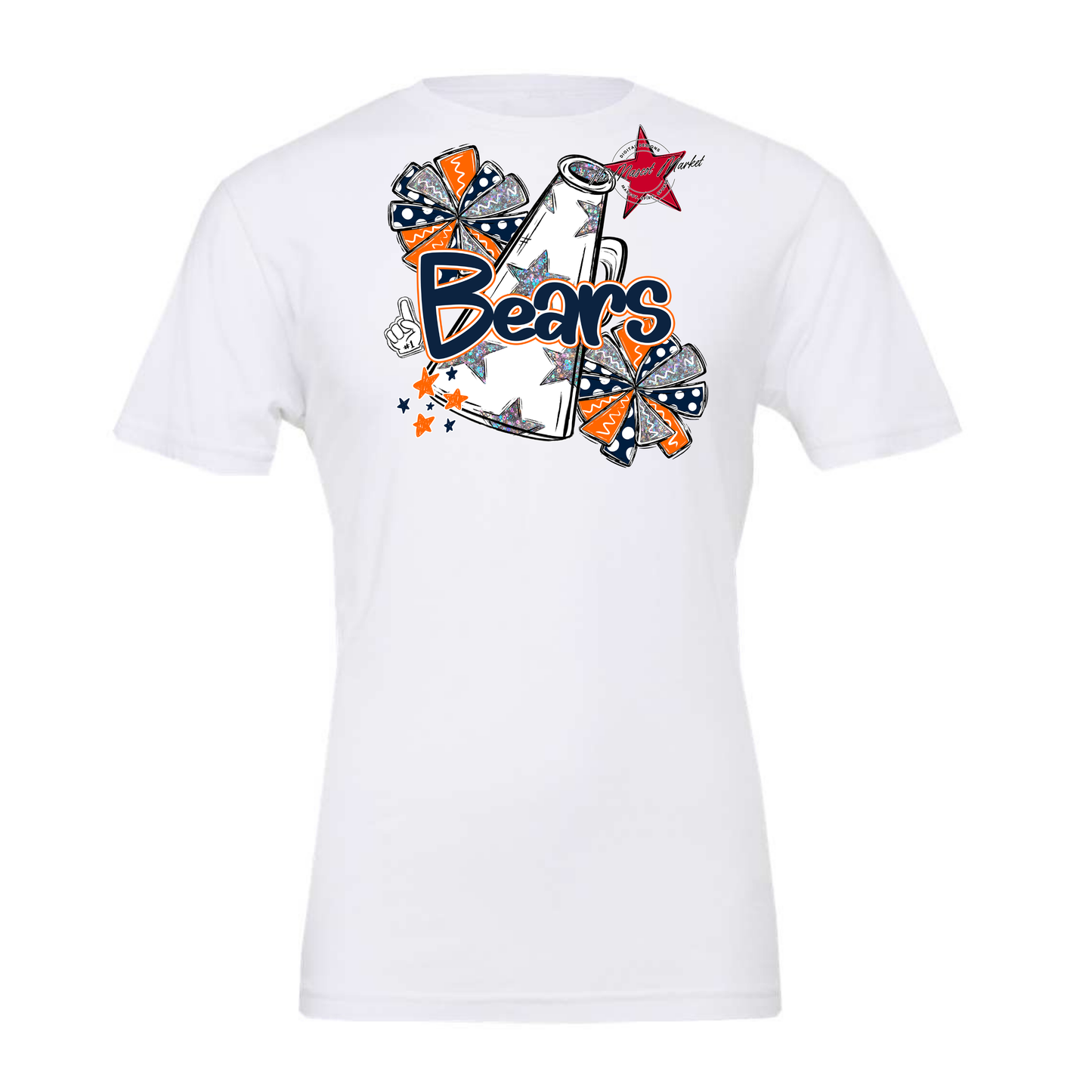 Bears Megaphone Alpha Design-Navy-Orange