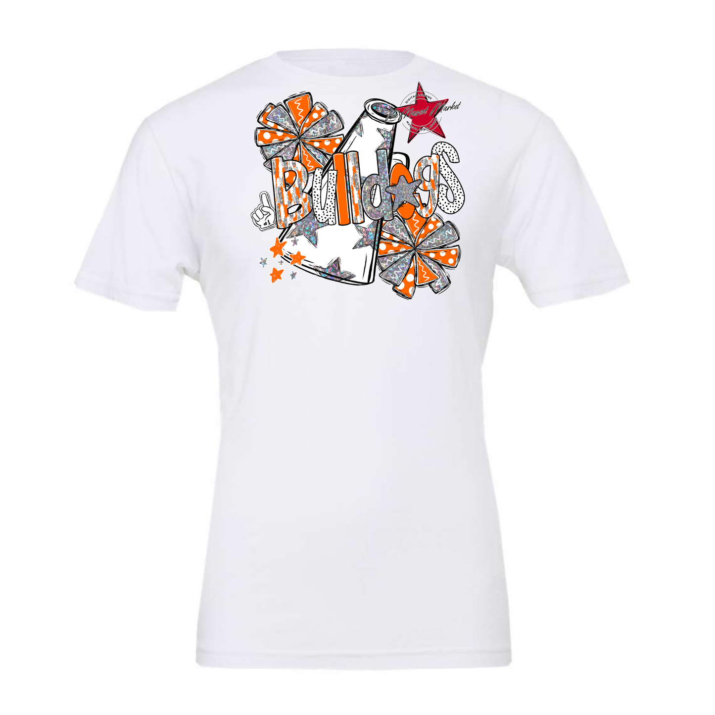 Bulldogs Cheer Megaphone Scrape-Orange