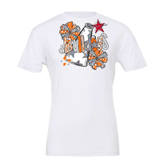 Bulldogs Cheer Megaphone Scrape-Orange