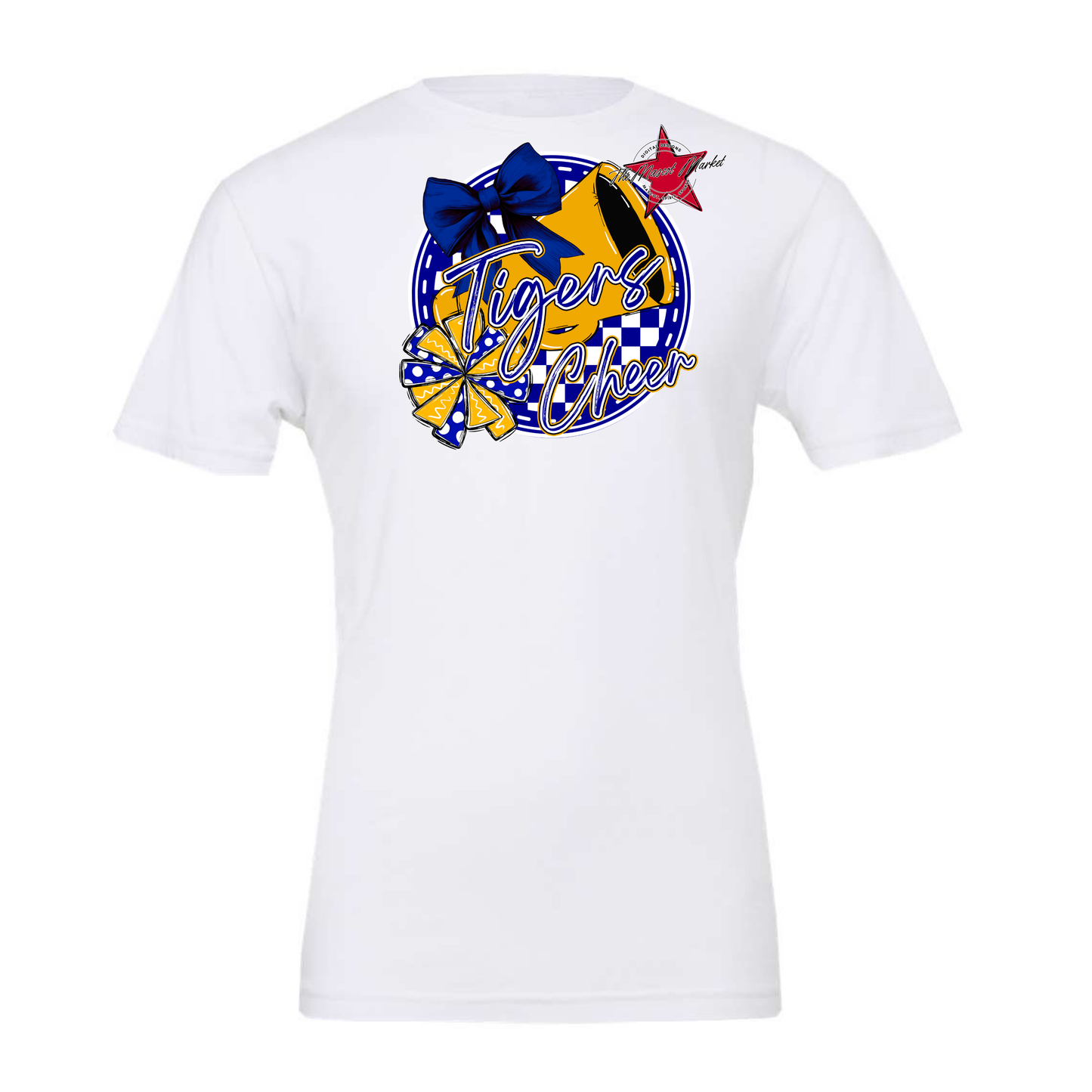 Tigers Circle Cheer Design-Blue-Yellow