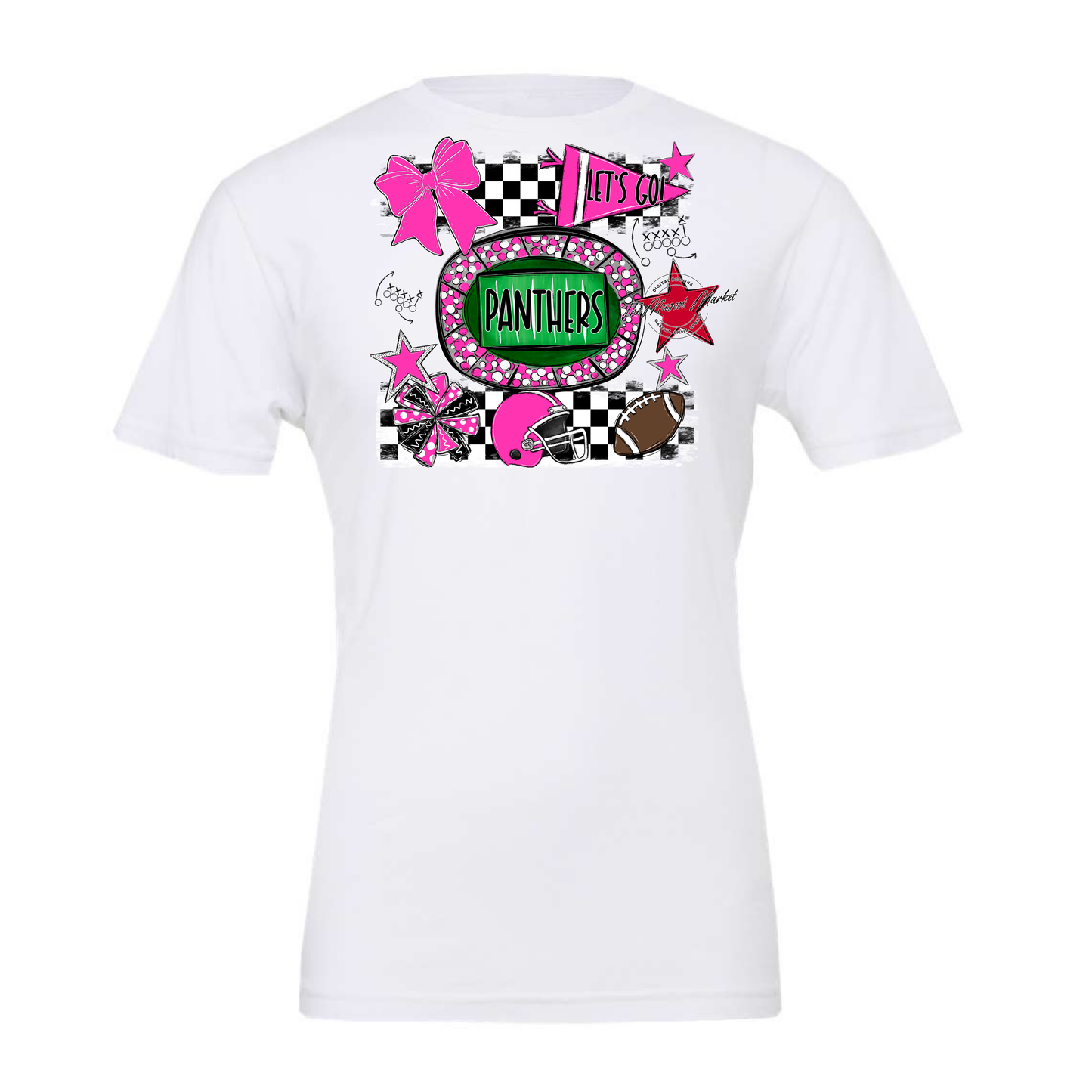 Panthers Checkers Spirit Design-Pink