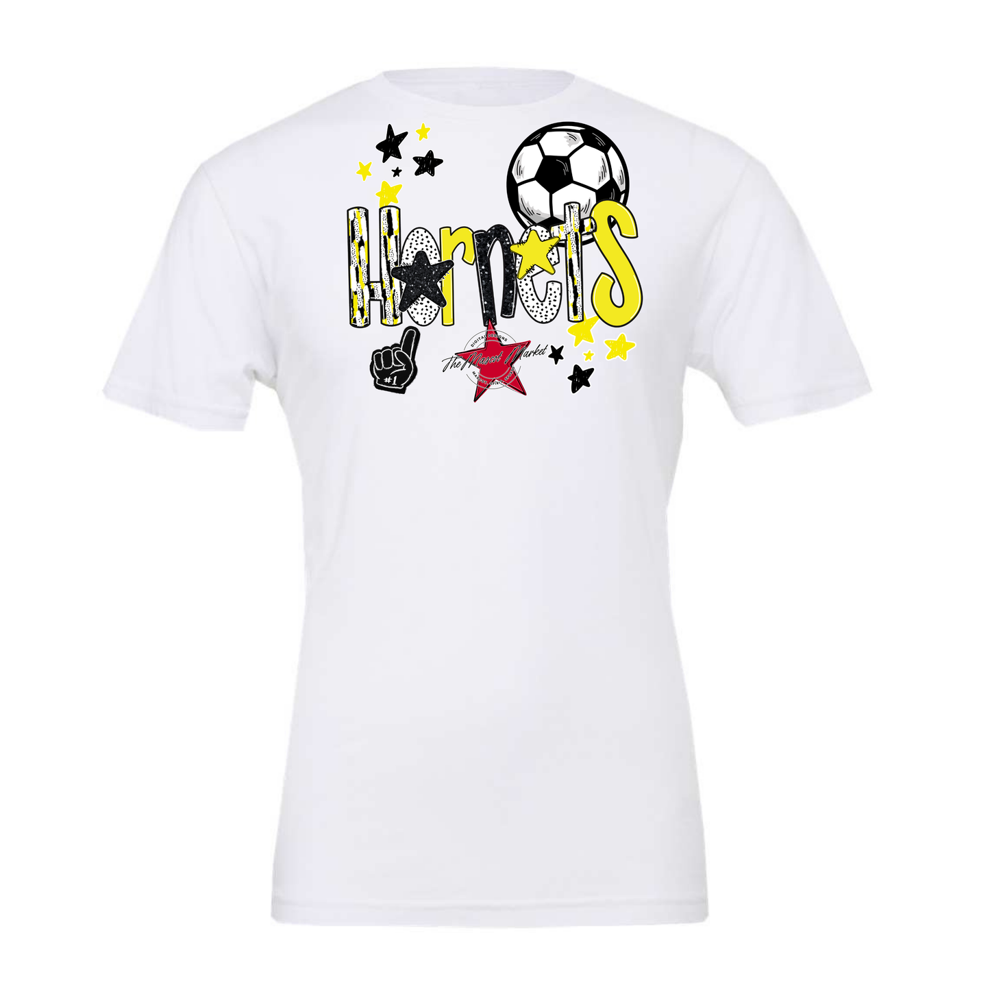 Hornets Soccer Scrape-Bright Yellow