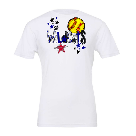 Wildcats Softball Scrape-Blue