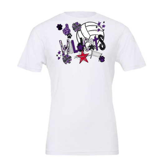 Wildcats Volleyball Scrape-Purple