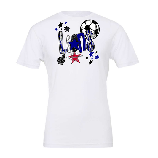 Lions Soccer Scrape-Blue