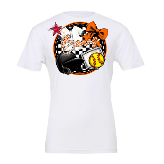 Bears Circle Softball Design-Orange