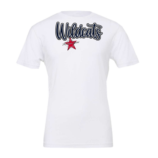 Wildcats Faux Chenille Patch-Navy