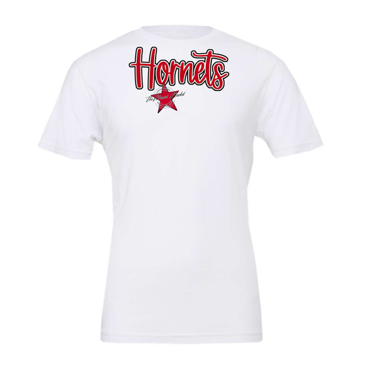 Hornets Faux Chenille Patch-Red