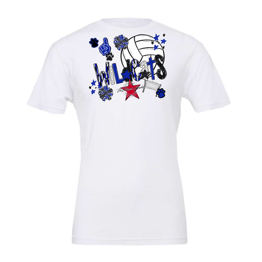 Wildcats Volleyball Scrape-Royal Blue