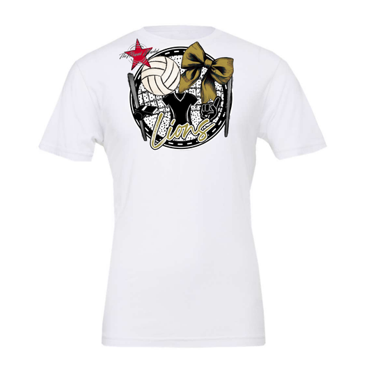 Lions Circle Volleyball Design-Gold