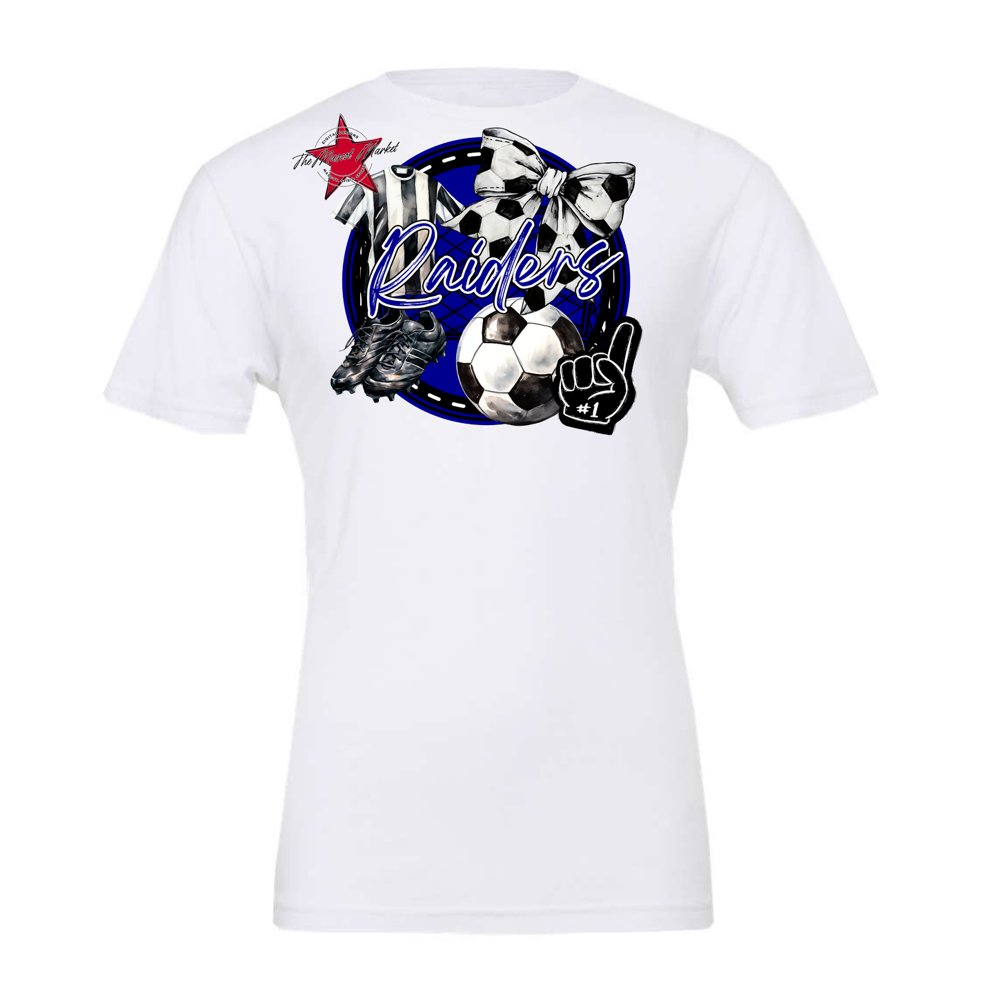 Raiders Circle Soccer Design-Blue