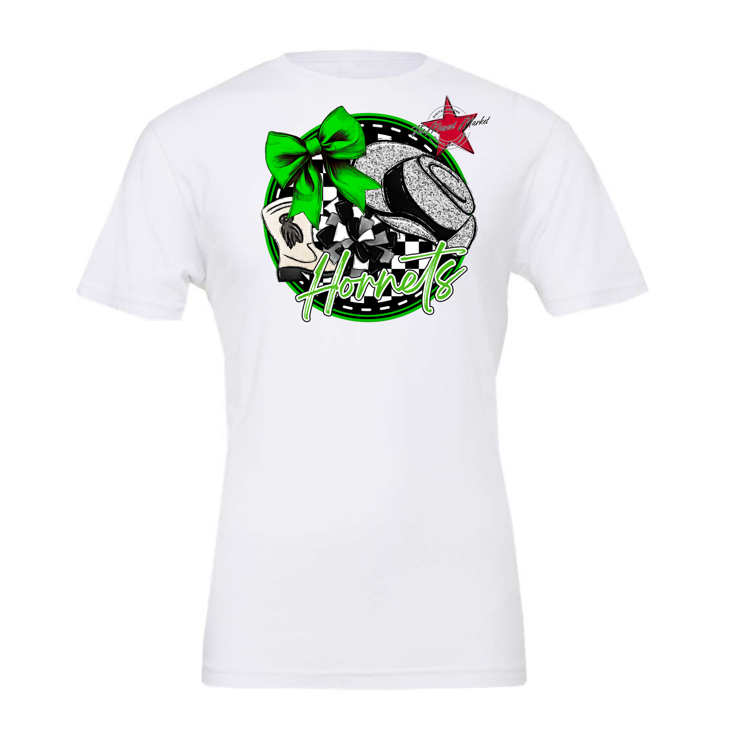 Hornets Circle Drillteam Design-Bright Green