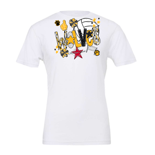 Wolves Volleyball Scrape-Yellow