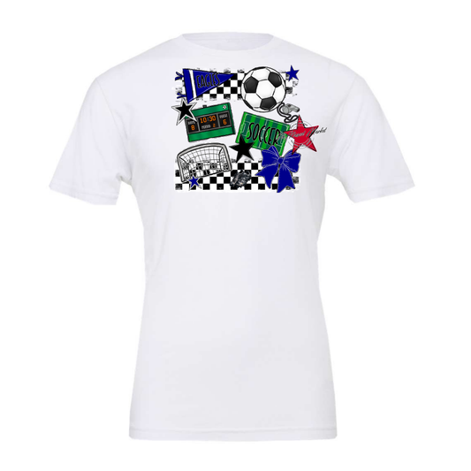 Eagles Soccer Checkers Design-Blue