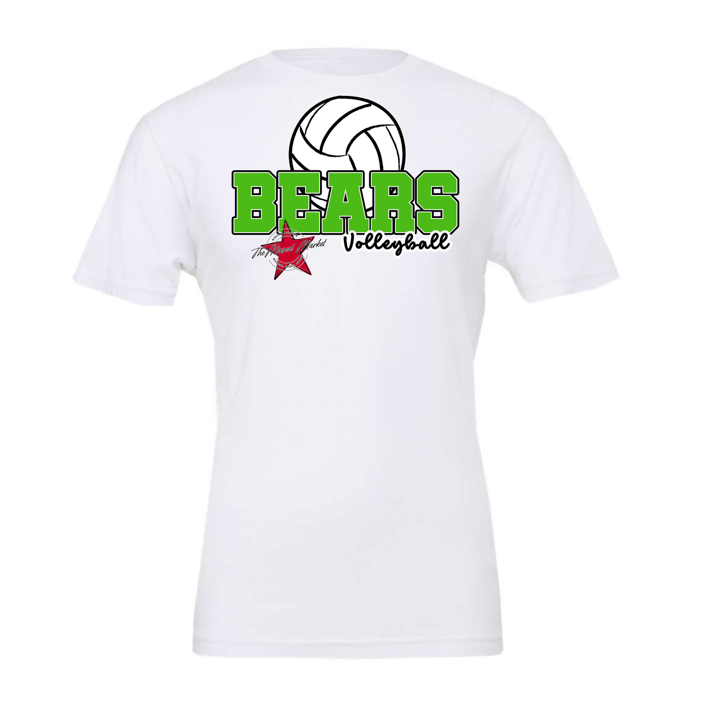 Bears Varsity Volleyball Design-Bright Green