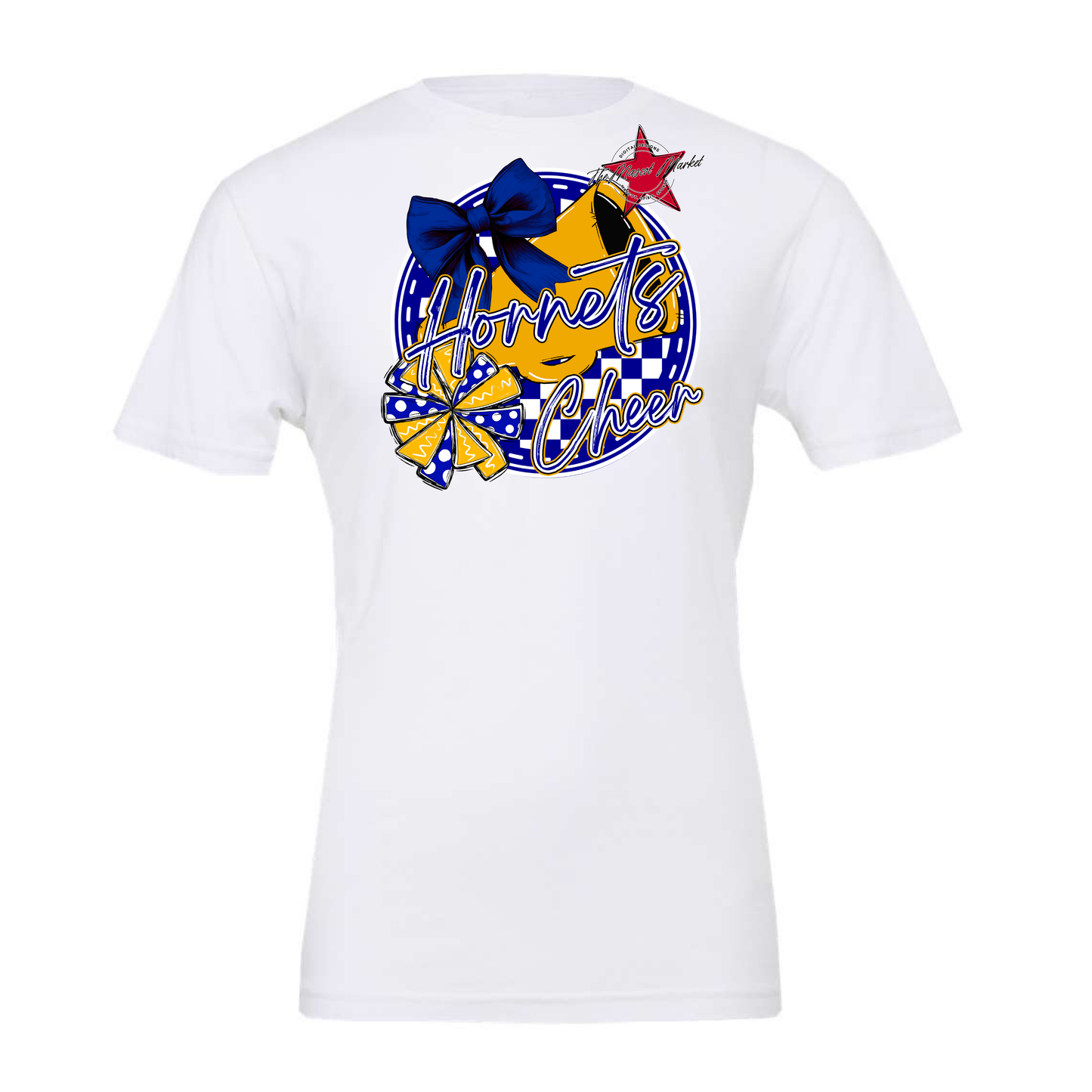 Hornets Circle Cheer Design-Blue-Yellow