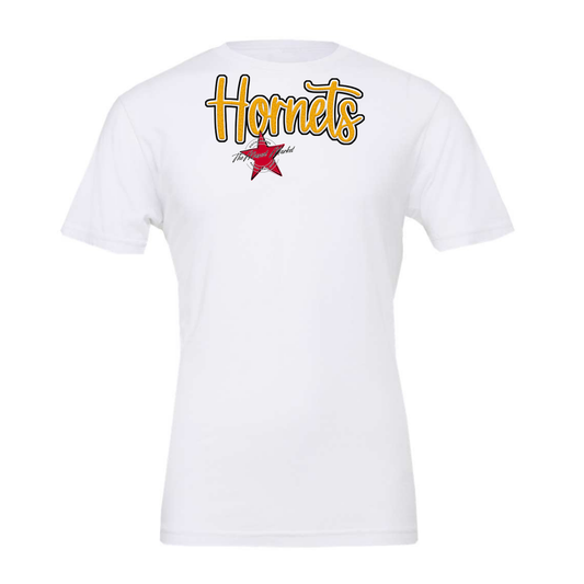 Hornets Faux Chenille Patch-Yellow