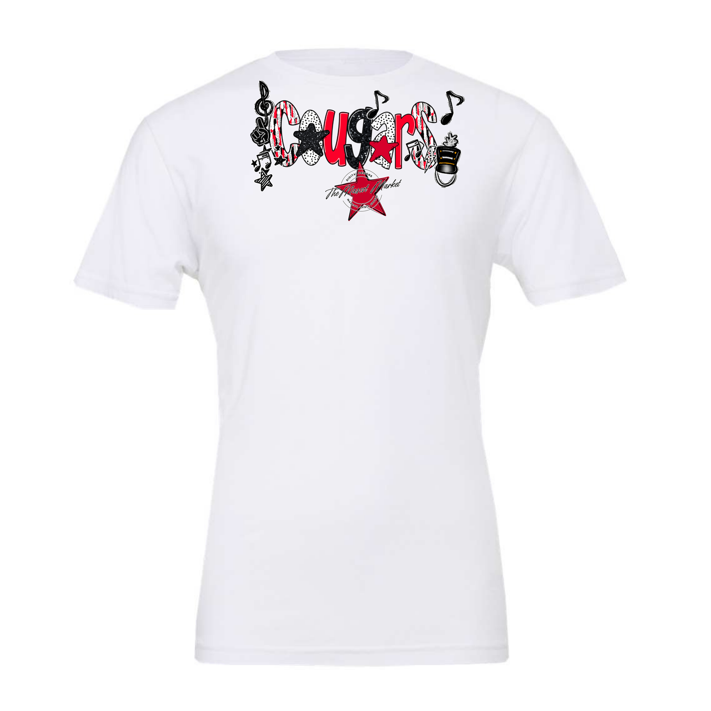 Cougars Band Scrape-Red