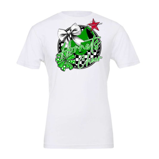 Hornets Circle Cheer Design-Bright Green