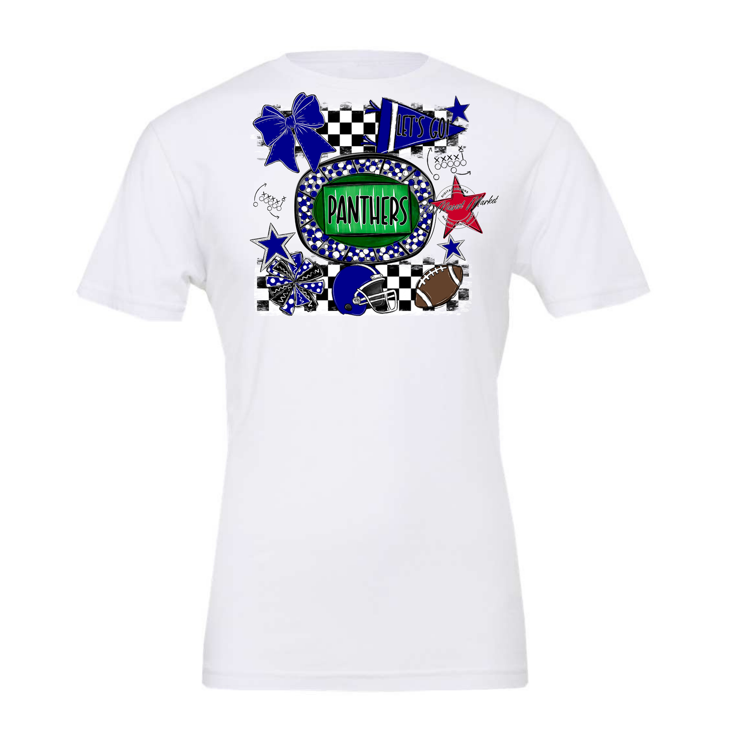 Panthers Checkers Spirit Design-Blue