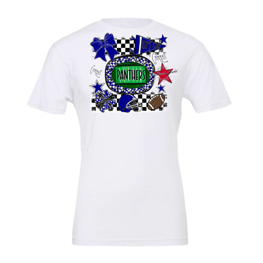 Panthers Checkers Spirit Design-Blue