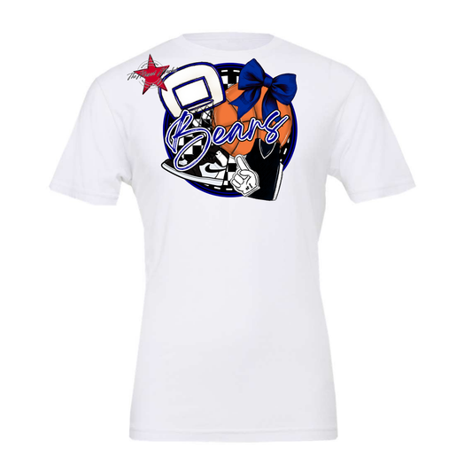 Bears Circle Basketball Design-Blue