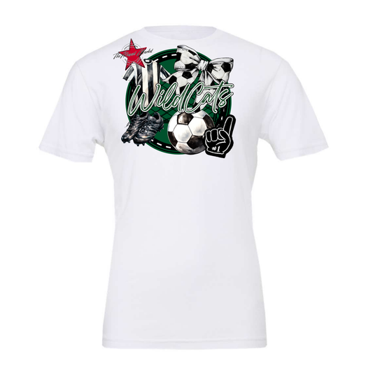 Wildcats Circle Soccer Design-Green