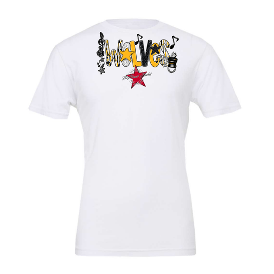 Wolves Band Scrape-Yellow