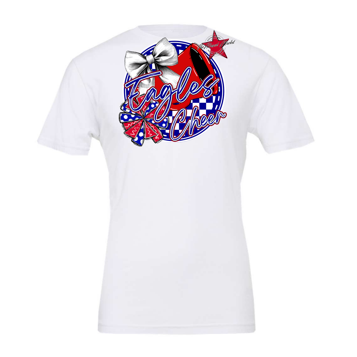 Eagles Circle Cheer Design-Carolina Blue-Red