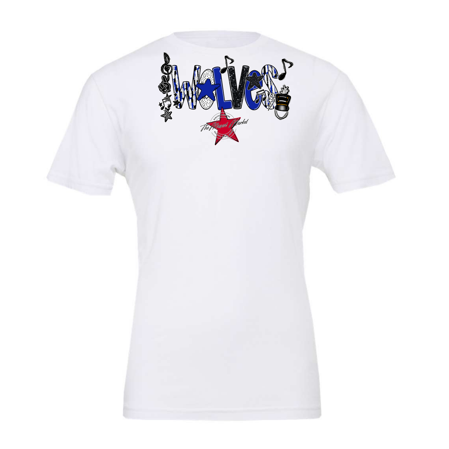 Wolves Band Scrape-Royal Blue