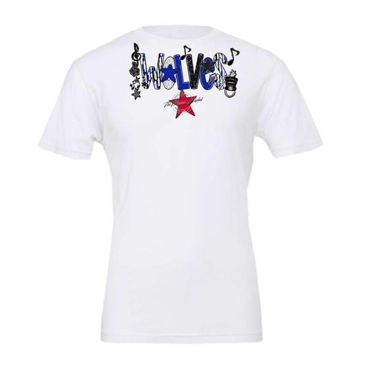 Wolves Band Scrape-Royal Blue