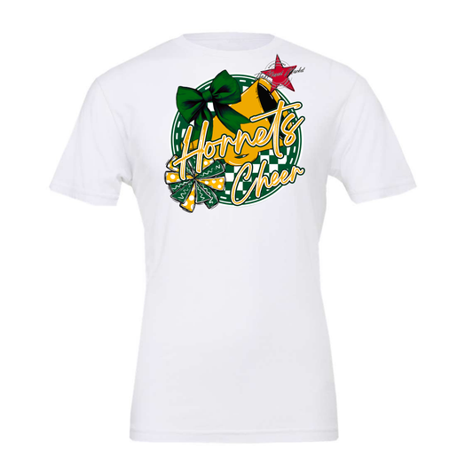 Hornets Circle Cheer Design-Green-Yellow