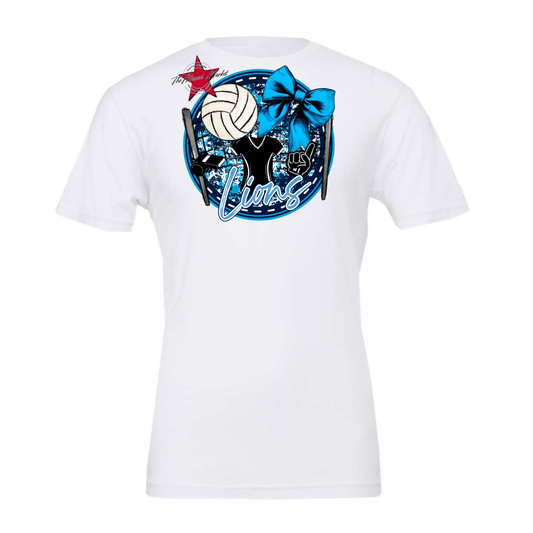 Lions Circle Volleyball Design-Navy-Carolina Blue
