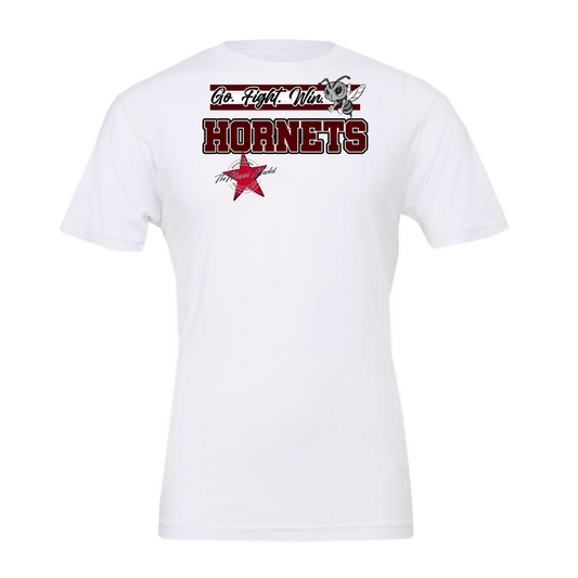 Hornets Go Fight Win Mascot Lines-Maroon