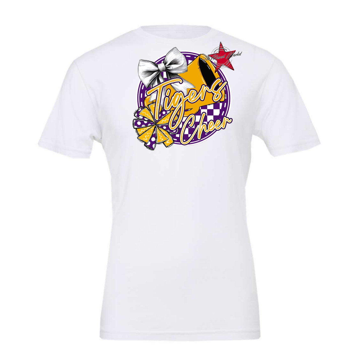 Tigers Circle Cheer Design-Purple-Yellow