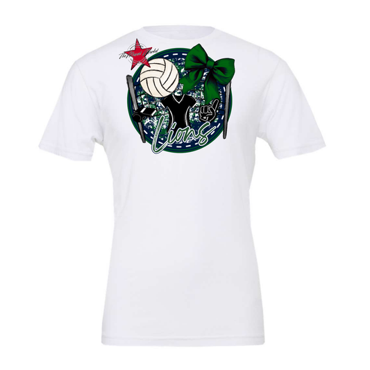 Lions Circle Volleyball Design-Navy-Green