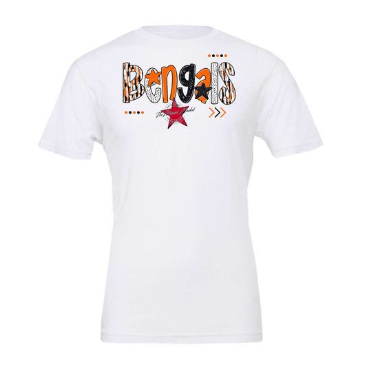 Bengals Brushstroke Alpha w Arrows-Orange