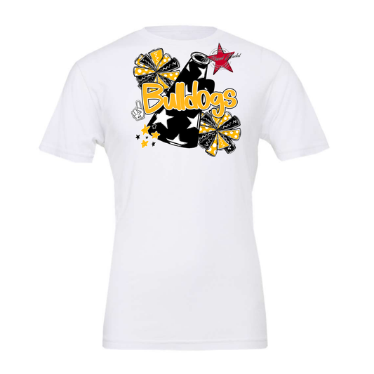 Bulldogs Alpha Megaphone Design-Yellow
