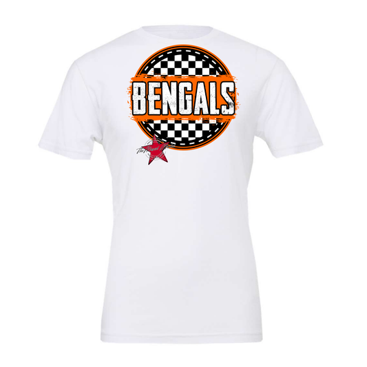 Bengals Circle Frame w Middle-Orange