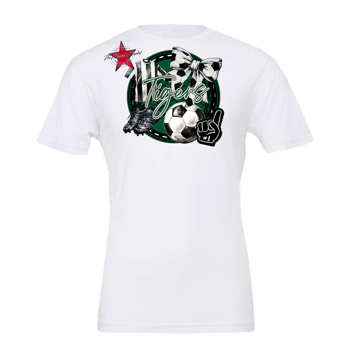 Tigers Circle Soccer Design-Green