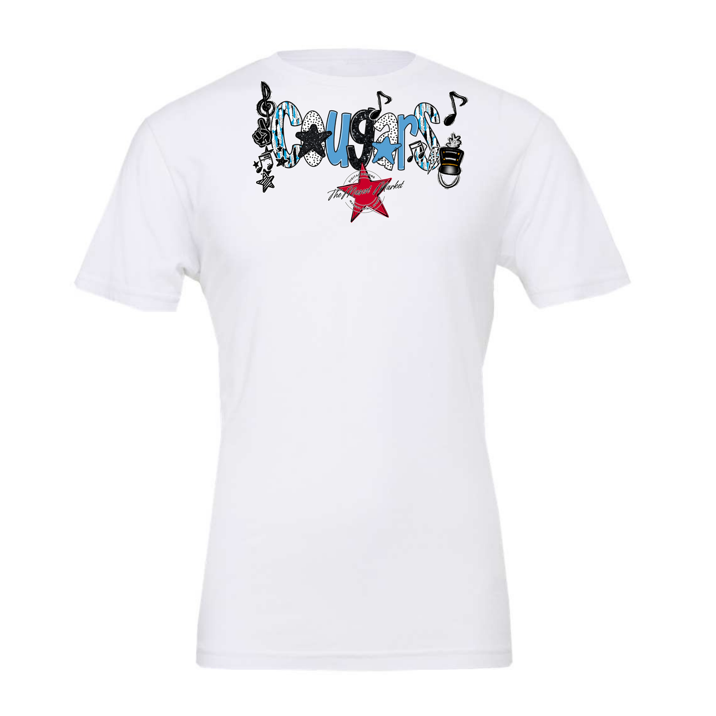 Cougars Band Scrape-Carolina Blue