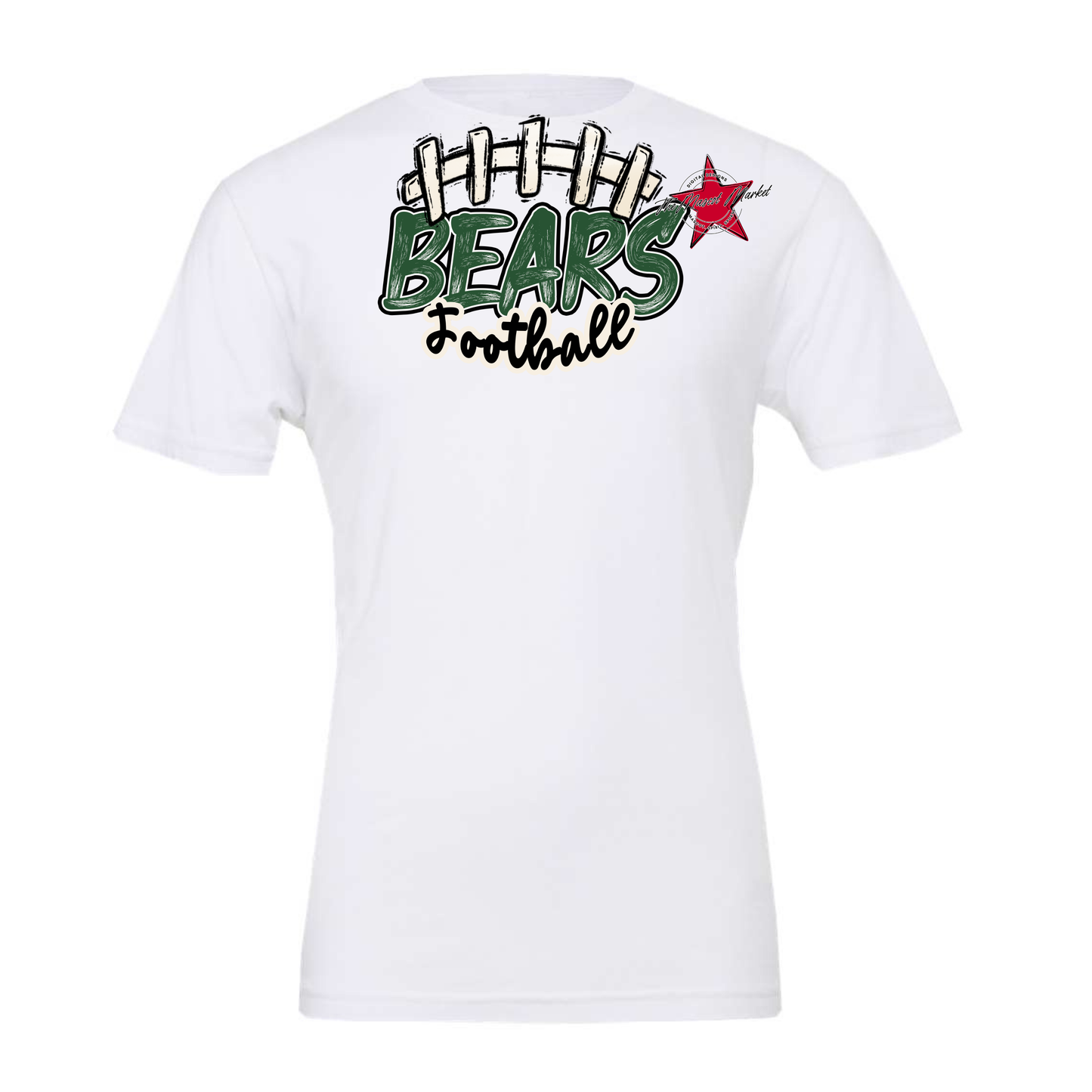 Bears Scratchy Varsity Football Design-Green