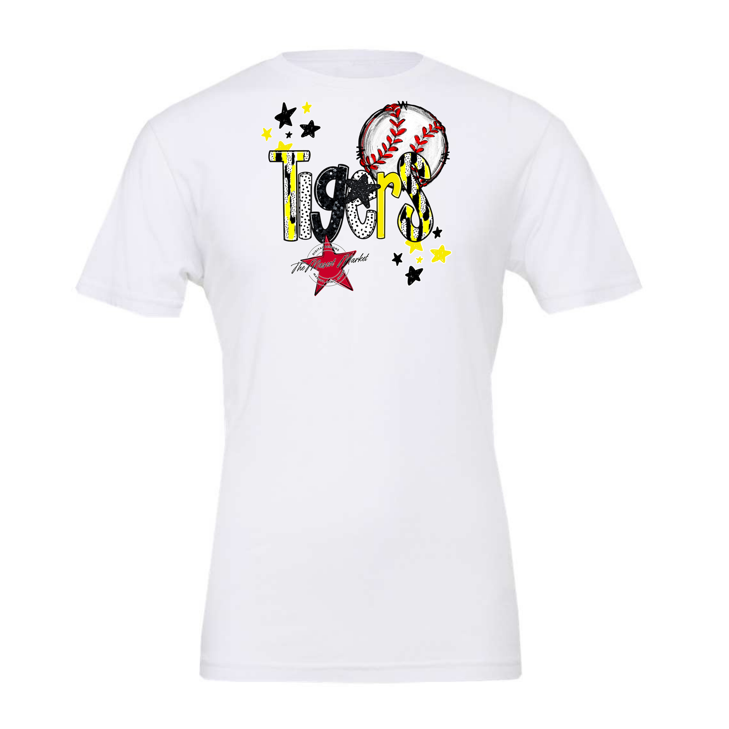 Tigers Baseball Scrape-Bright Yellow